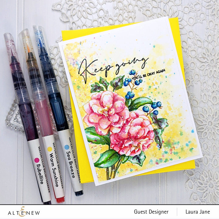 Stamp & Stencil Bundle Paint-A-Flower: Camellia