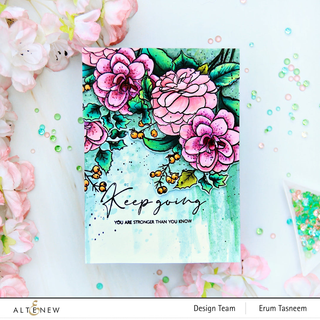Stamp & Stencil Bundle Paint-A-Flower: Camellia