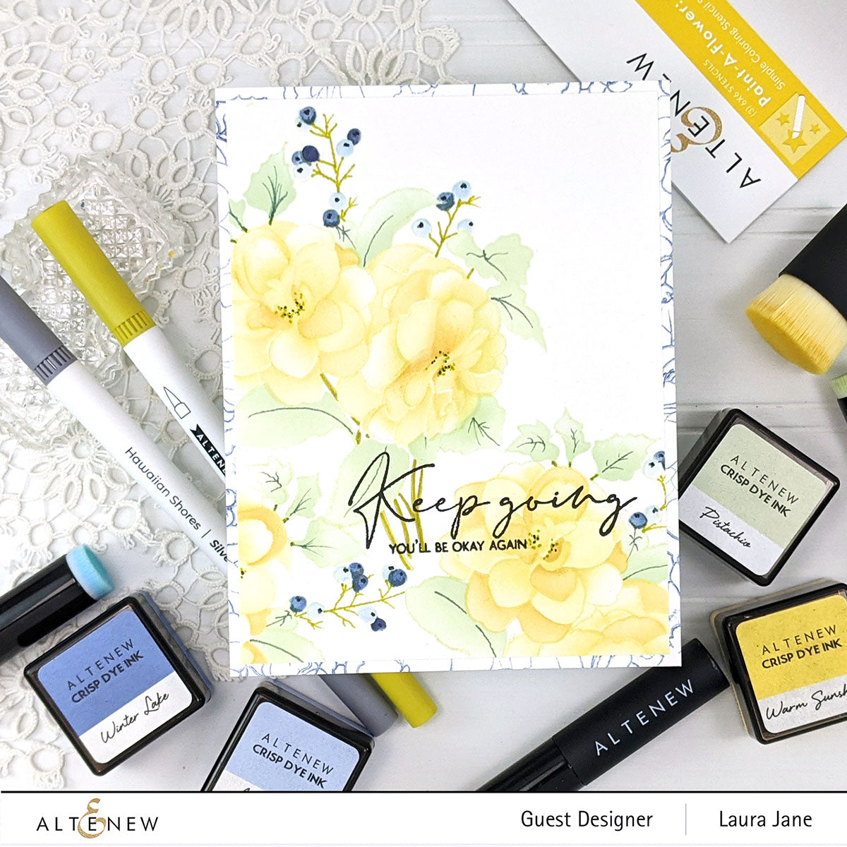 Stamp & Stencil Bundle Paint-A-Flower: Camellia