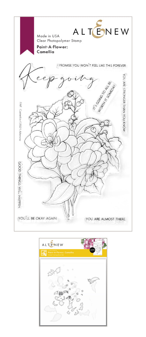 Stamp & Stencil Bundle Paint-A-Flower: Camellia