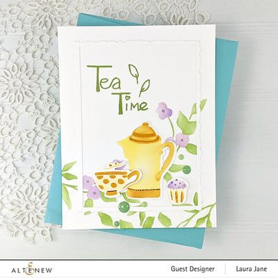 Stamp & Stencil Bundle Tea Time Stamp & Stencil Bundle