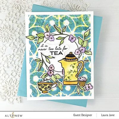 Stamp & Stencil Bundle Tea Time Stamp & Stencil Bundle