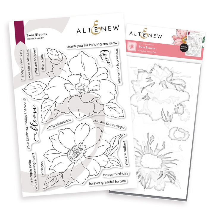 Stamp & Stencil Bundle Twin Blooms