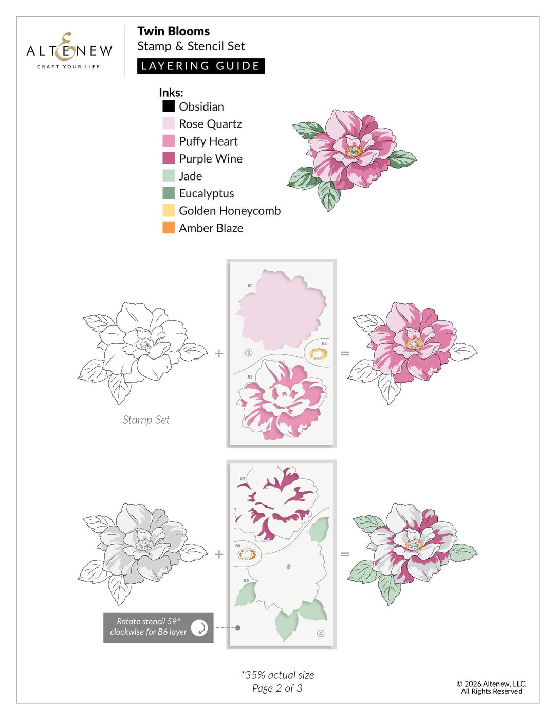 Stamp & Stencil Bundle Twin Blooms