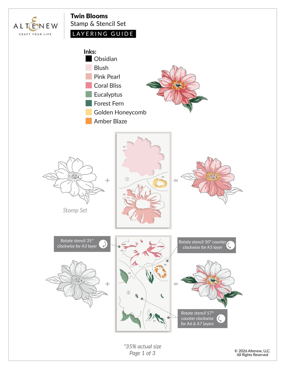 Stamp & Stencil Bundle Twin Blooms
