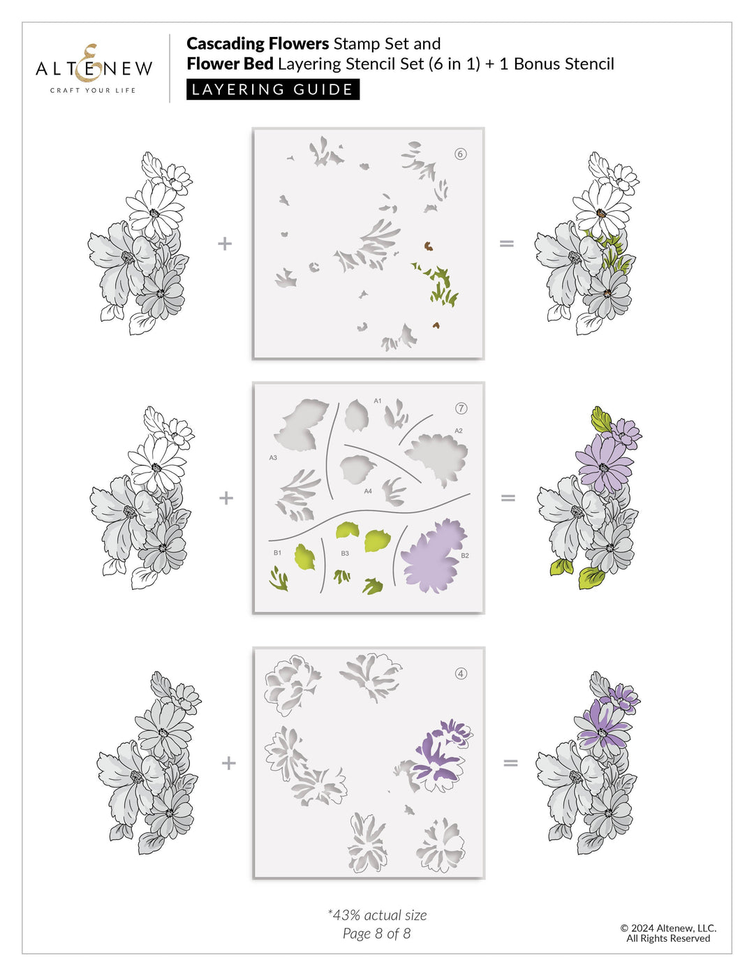 Stamp & Stencil & Embossing Folder Bundle Flower Bed Bundle