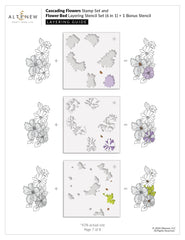 Stamp & Stencil & Embossing Folder Bundle Flower Bed Bundle