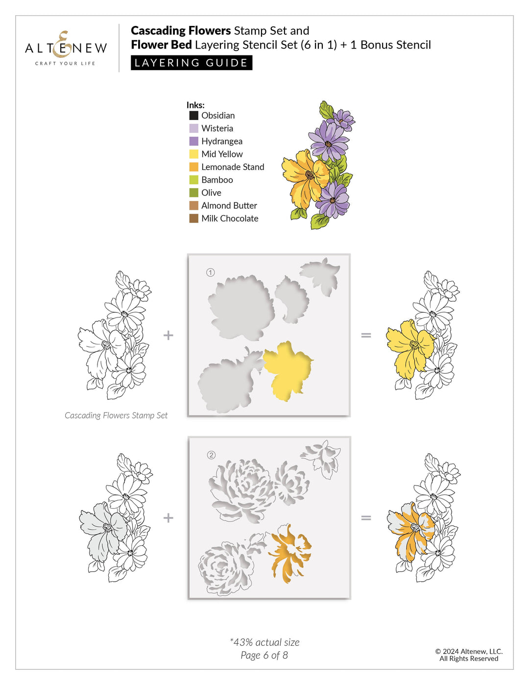 Stamp & Stencil & Embossing Folder Bundle Flower Bed Bundle