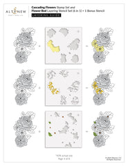 Stamp & Stencil & Embossing Folder Bundle Flower Bed Bundle