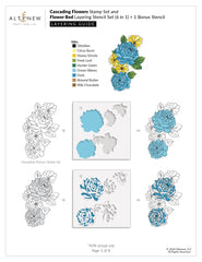 Stamp & Stencil & Embossing Folder Bundle Flower Bed Bundle