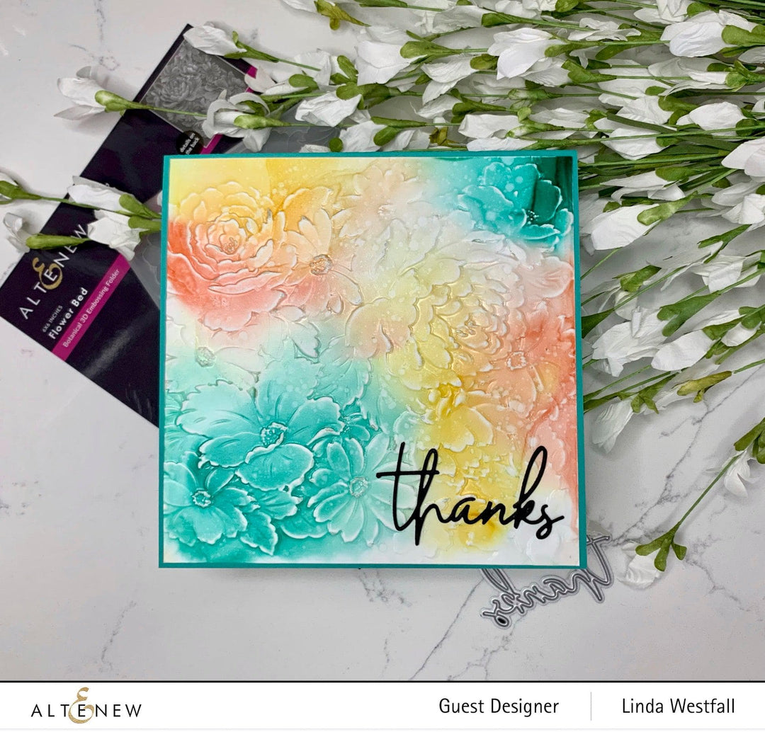 Stamp & Stencil & Embossing Folder Bundle Flower Bed Bundle