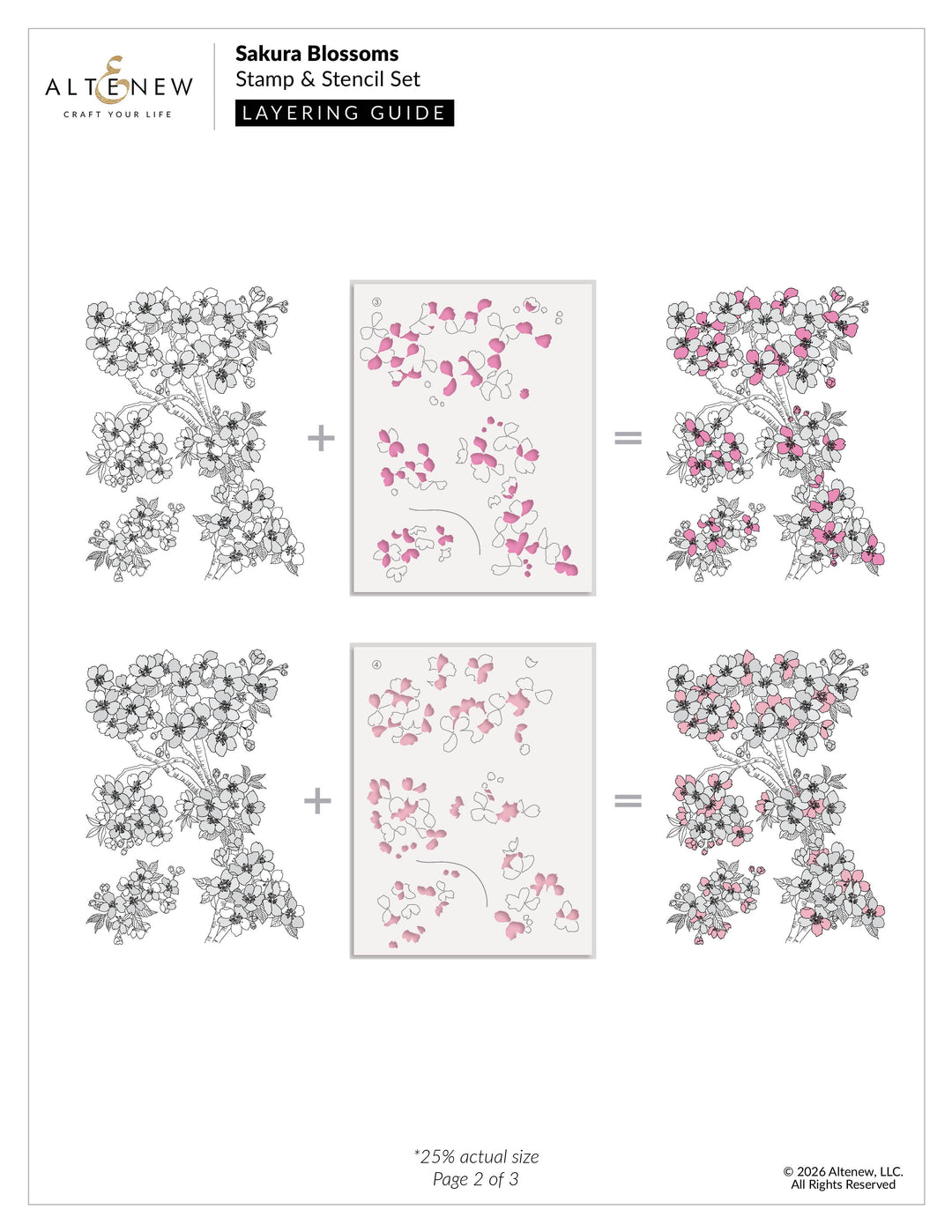 Stamp & Stencil & Embossing Folder Bundle Sakura Blossoms