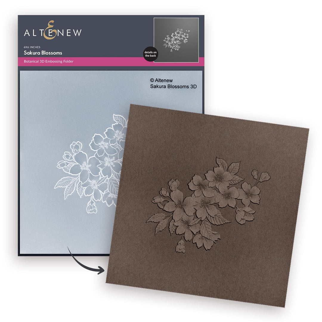 Stamp & Stencil & Embossing Folder Bundle Sakura Blossoms
