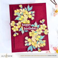 Stamp & Stencil & Embossing Folder Bundle Sakura Blossoms