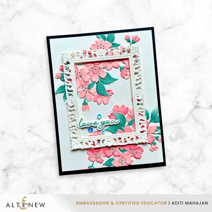Stamp & Stencil & Embossing Folder Bundle Sakura Blossoms