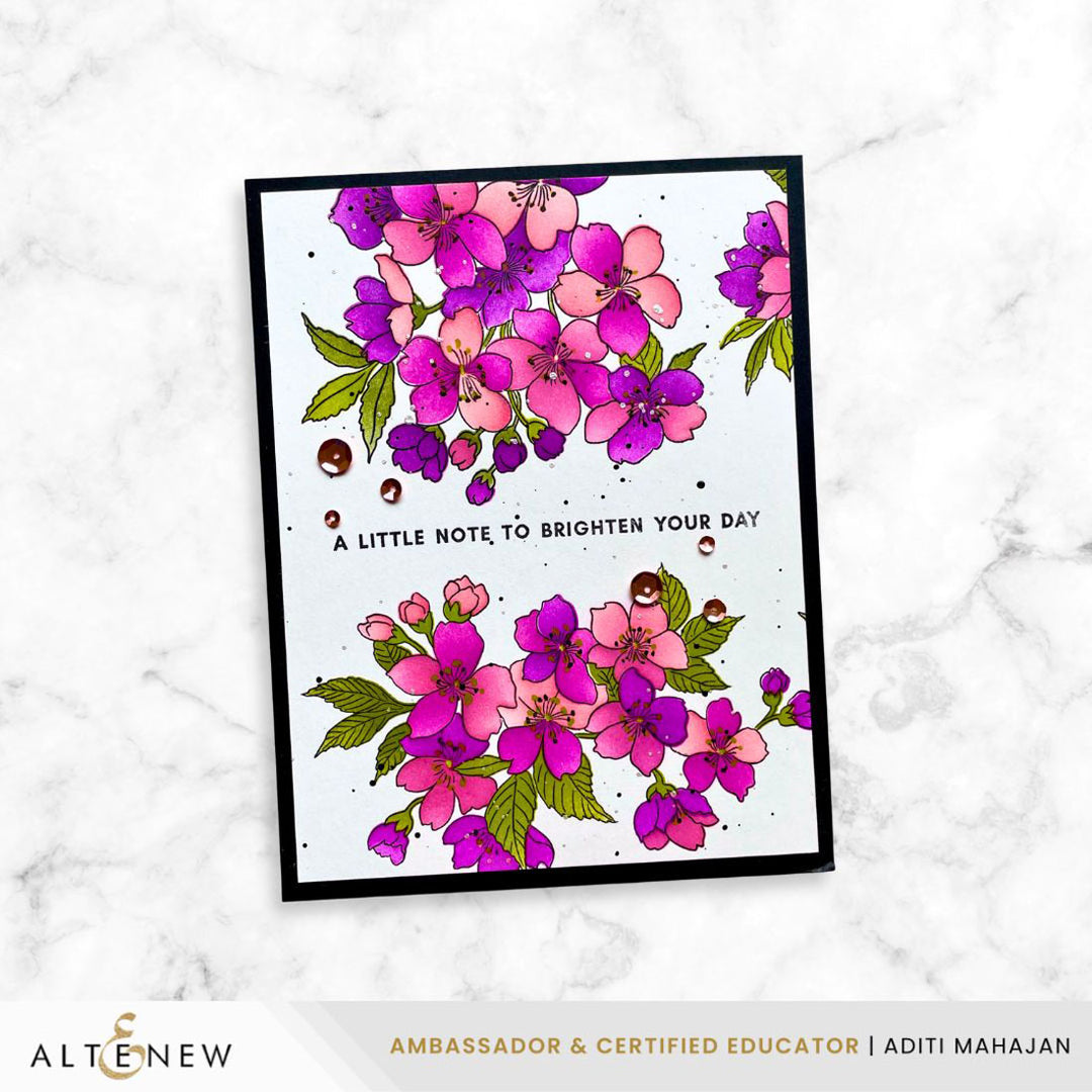 Stamp & Stencil & Embossing Folder Bundle Sakura Blossoms