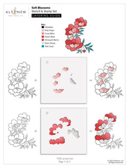 Stamp & Stencil & Embossing Folder Bundle Soft Blossoms