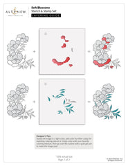 Stamp & Stencil & Embossing Folder Bundle Soft Blossoms