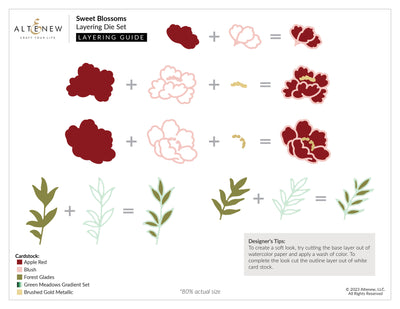 Stamp & Stencil & Embossing Folder Bundle Soft Blossoms