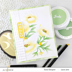 Stamp & Stencil & Embossing Folder Bundle Soft Blossoms