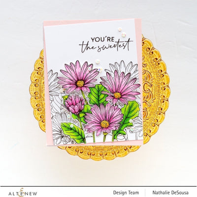 Stamp & Watercolor Bundle Paint-A-Flower: African Daisy & Artists' Watercolor 24 Pan Set Bundle