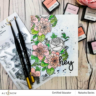 Stamp & Watercolor Bundle Paint-A-Flower: Clematis Josephine & Artists' Watercolor 24 Pan Set Bundle