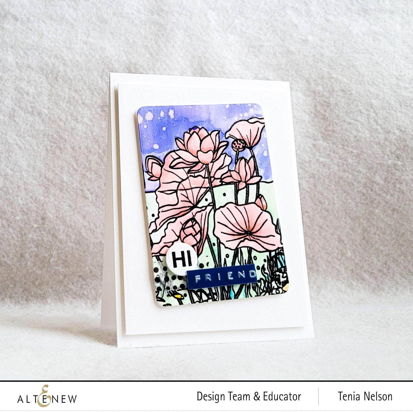 Stamp & Watercolor Bundle Paint-A-Flower: Lotus & Artists' Watercolor 24 Pan Set Bundle