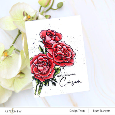 Stamp & Watercolor Bundle Paint-A-Flower: Rosa Floribunda & Artists' Watercolor 24 Pan Set Bundle