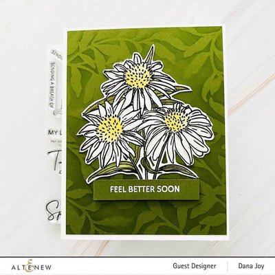 Stamp & Watercolor Bundle Paint-A-Flower: White Swan Echinacea & Artists' Watercolor 24 Pan Set Bundle