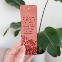 Stationery & Gifts Cozy Comfort 2025 Leather Bookmark