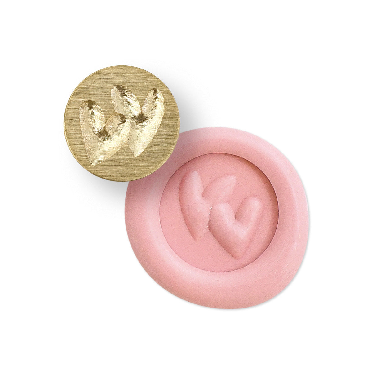 Stationery & Gifts Mini Double Hearts Wax Seal Stamp