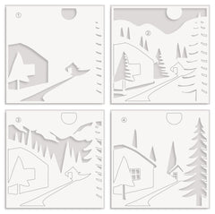 Stencil Abstract Village Builder Stencil Set (4 in 1)