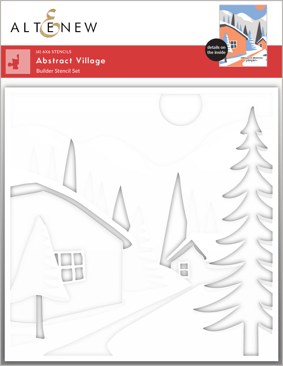 Stencil Abstract Village Builder Stencil Set (4 in 1)