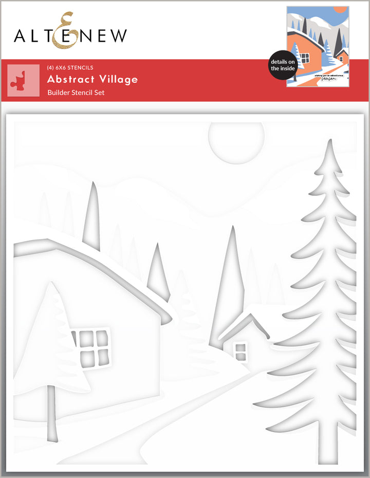 Stencil Abstract Village Builder Stencil Set (4 in 1)