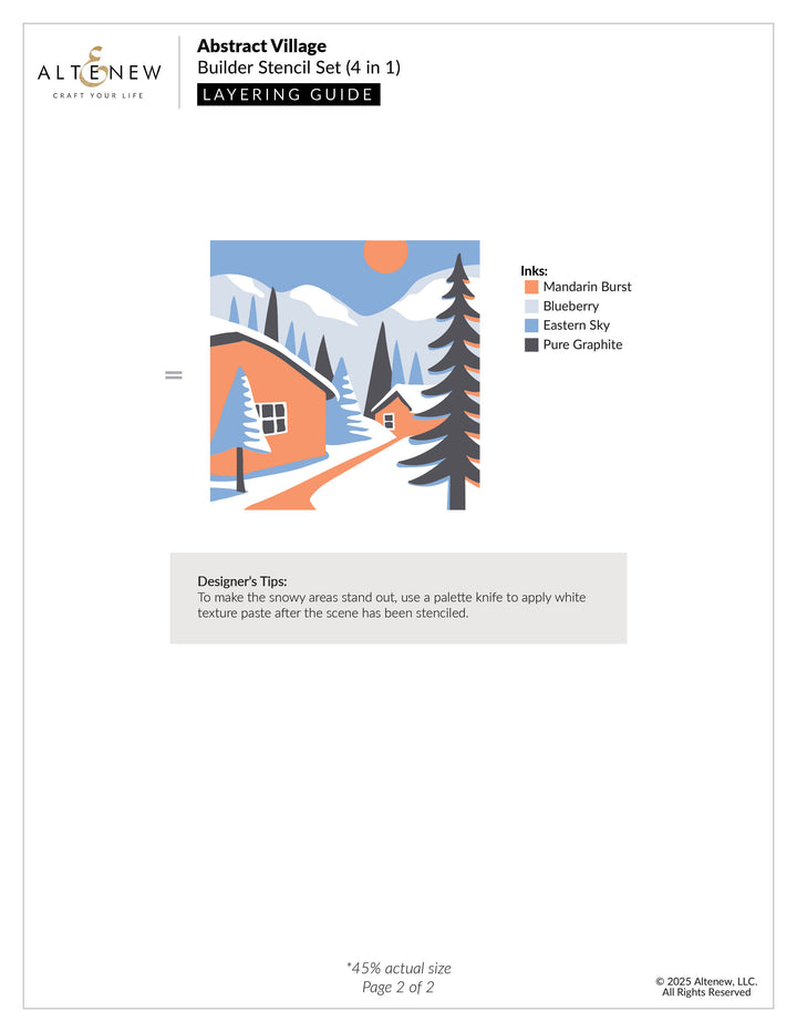 Stencil Abstract Village Builder Stencil Set (4 in 1)