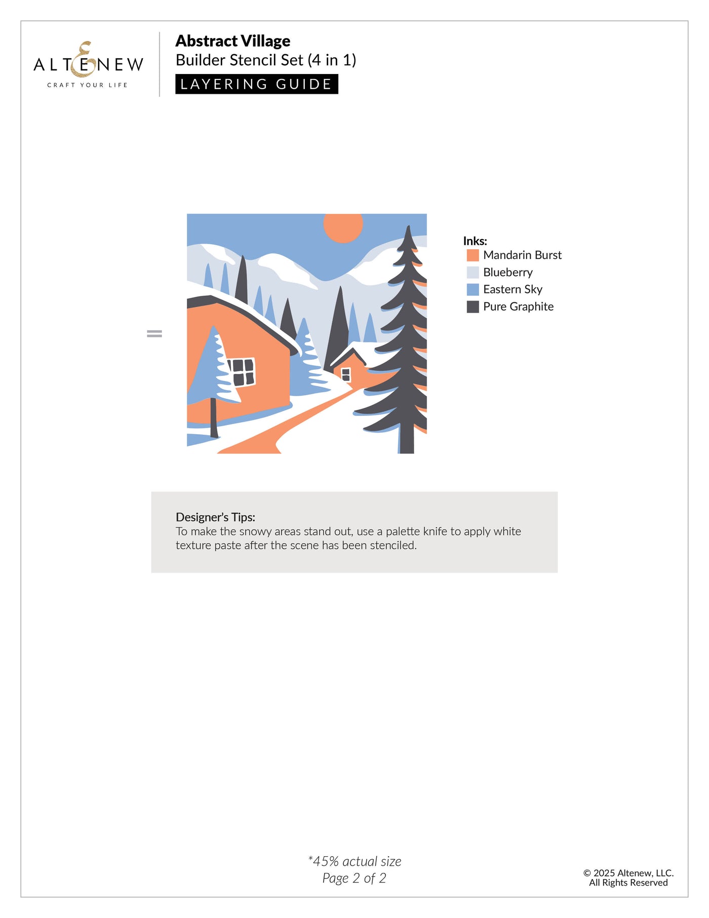 Stencil Abstract Village Builder Stencil Set (4 in 1)