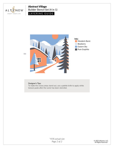 Stencil Abstract Village Builder Stencil Set (4 in 1)