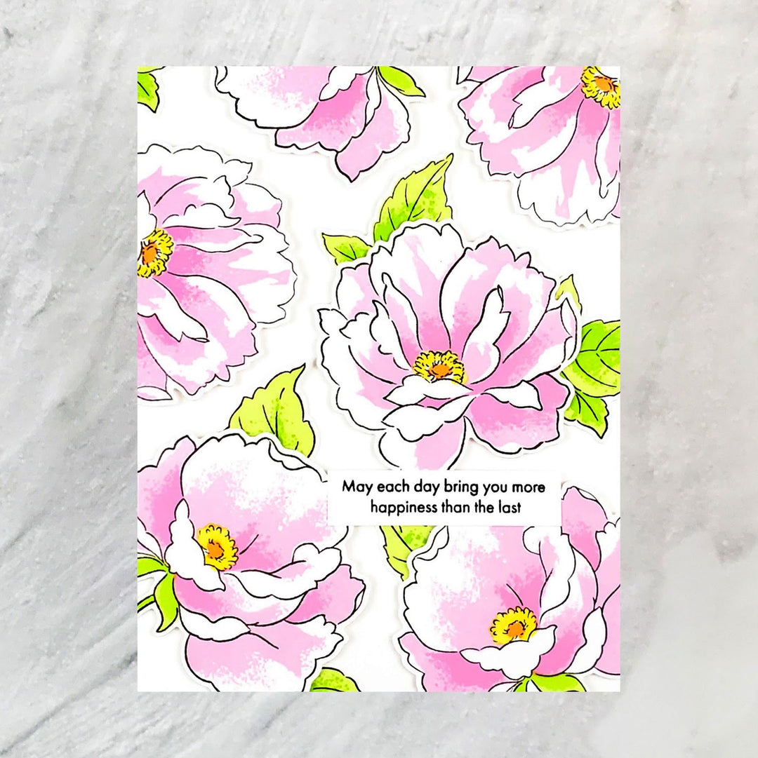 Stencil Airbrushed Flowers Mask Stencil