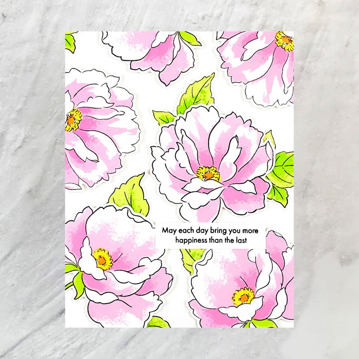 Stencil Airbrushed Flowers Mask Stencil