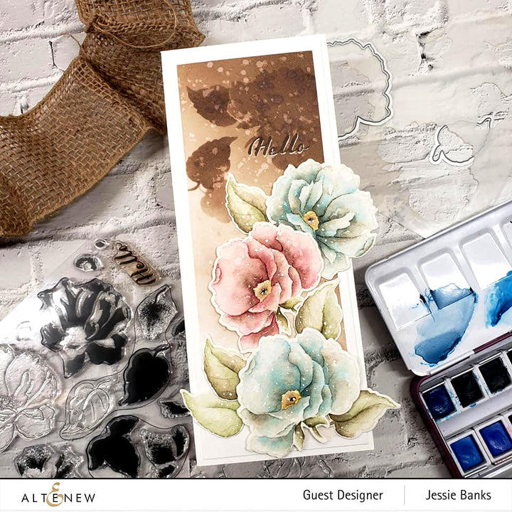 Stencil Airbrushed Flowers Mask Stencil