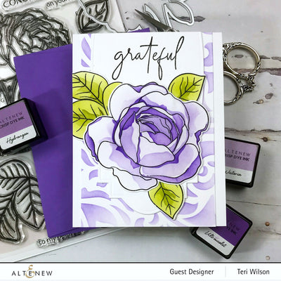 Stencil Ambridge Rose Simple Coloring Stencil Set (4 in 1)