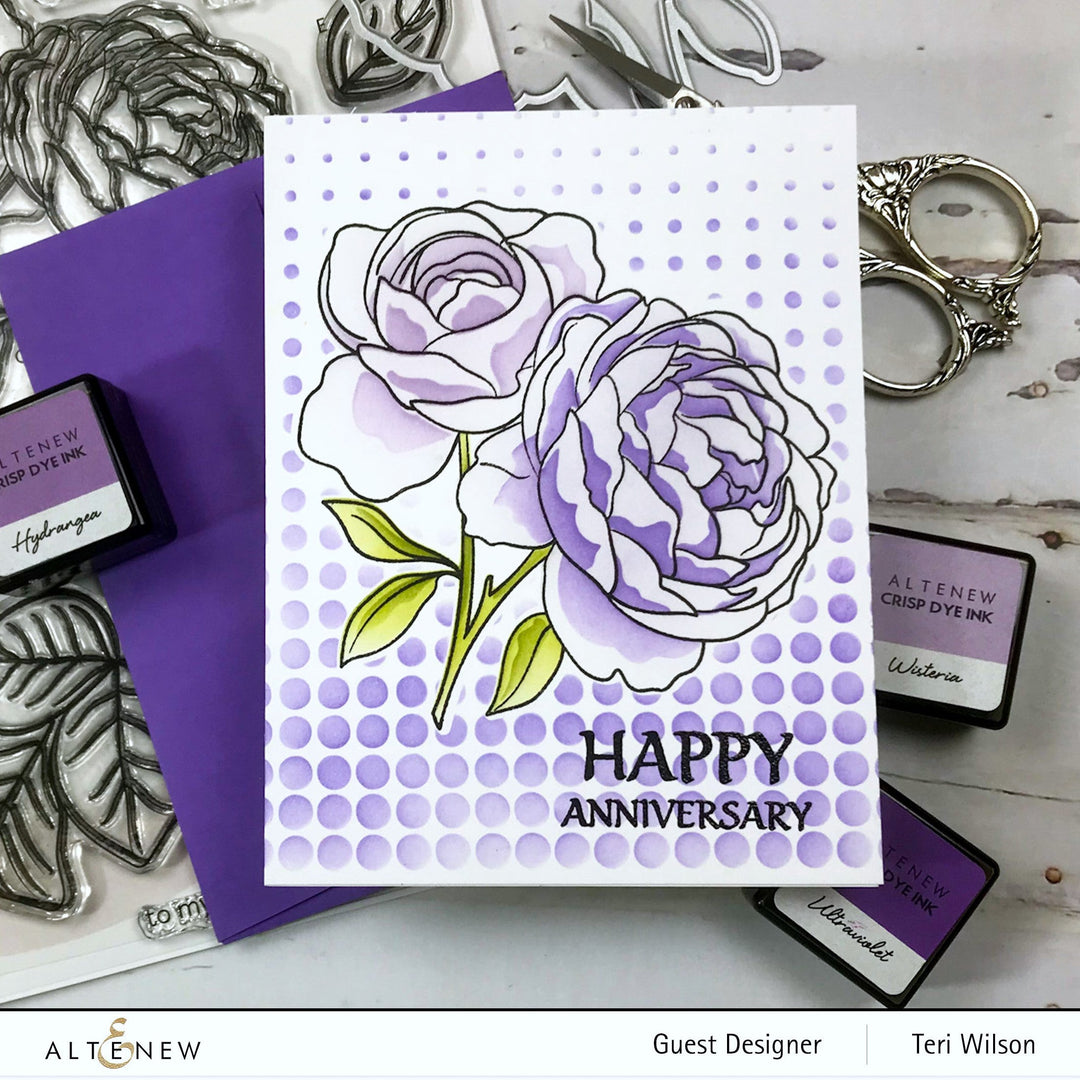 Stencil Ambridge Rose Simple Coloring Stencil Set (4 in 1)