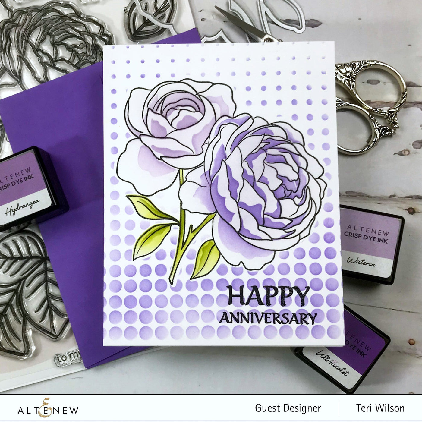 Stencil Ambridge Rose Simple Coloring Stencil Set (4 in 1)