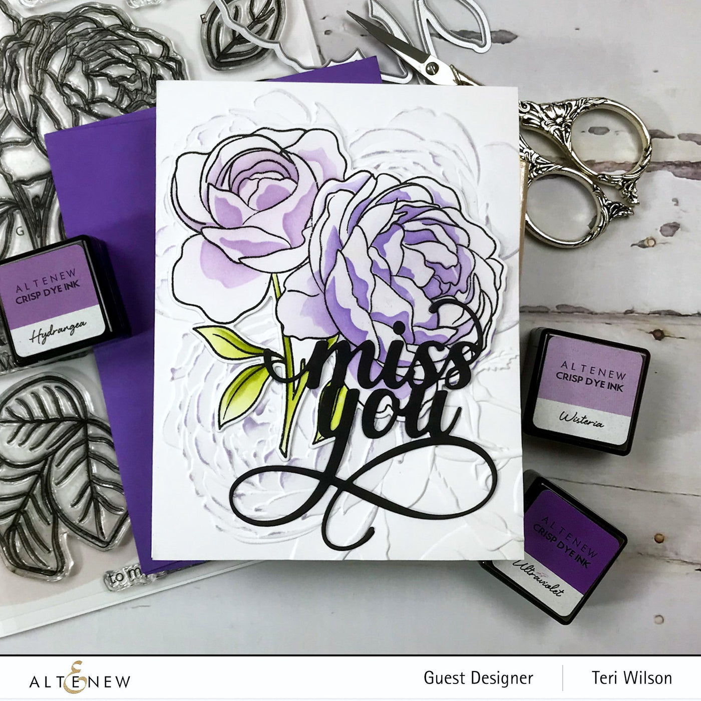 Stencil Ambridge Rose Simple Coloring Stencil Set (4 in 1)