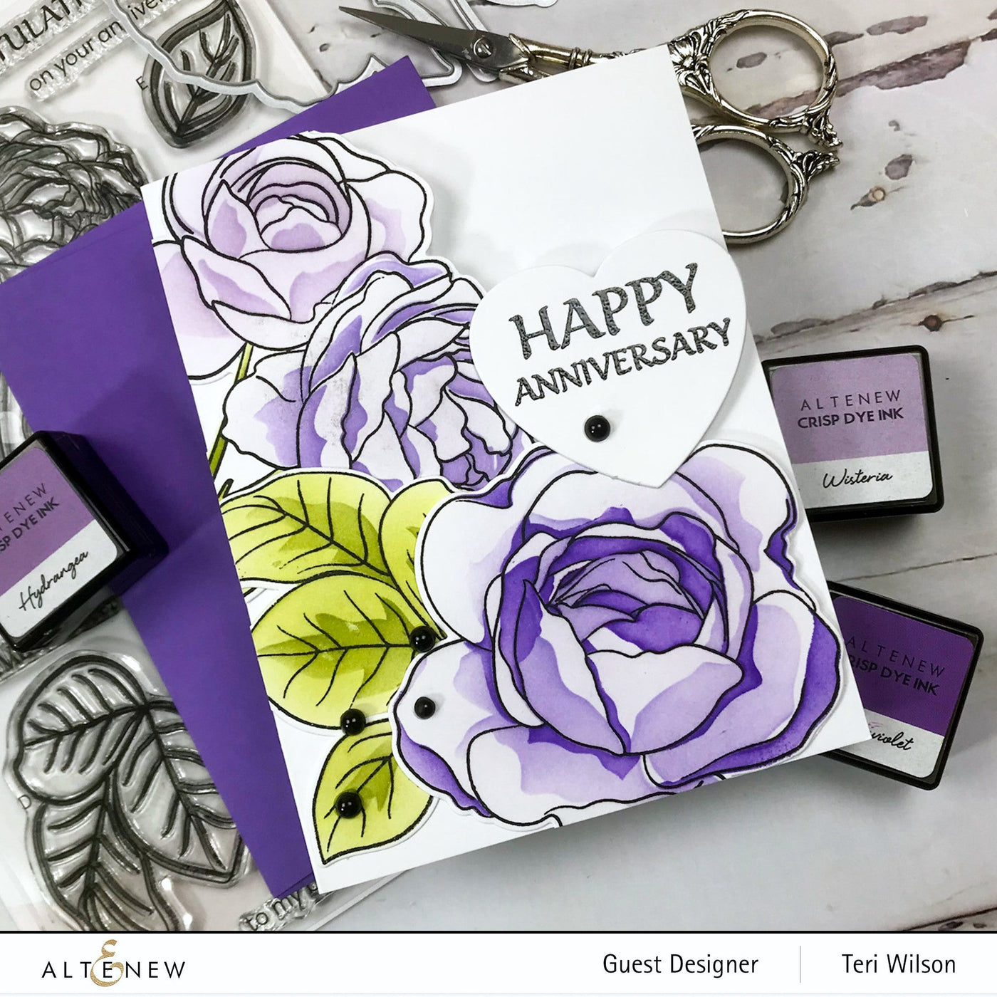 Stencil Ambridge Rose Simple Coloring Stencil Set (4 in 1)