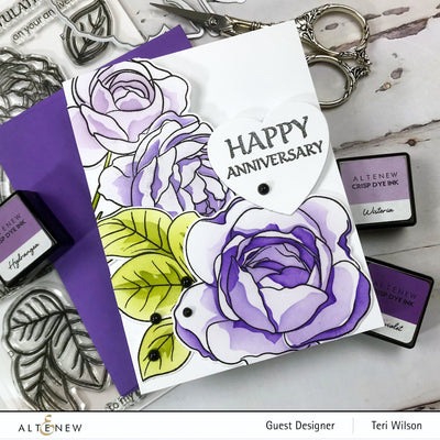 Stencil Ambridge Rose Simple Coloring Stencil Set (4 in 1)