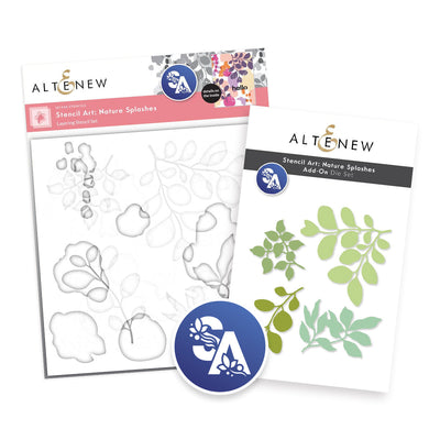 Stencil Art Bundle Stencil Art: Nature Splashes and Add-on Die Bundle