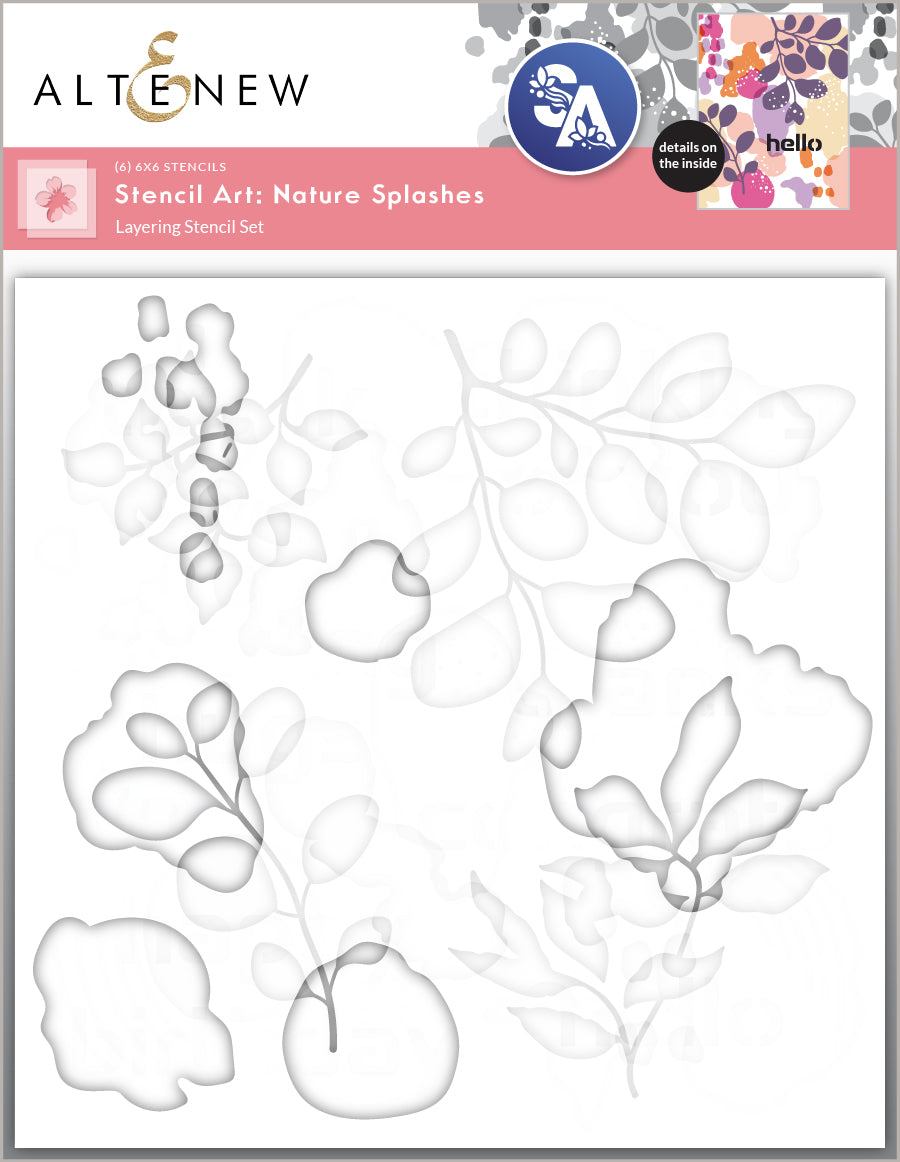 Stencil Art Bundle Stencil Art: Nature Splashes and Add-on Die Bundle