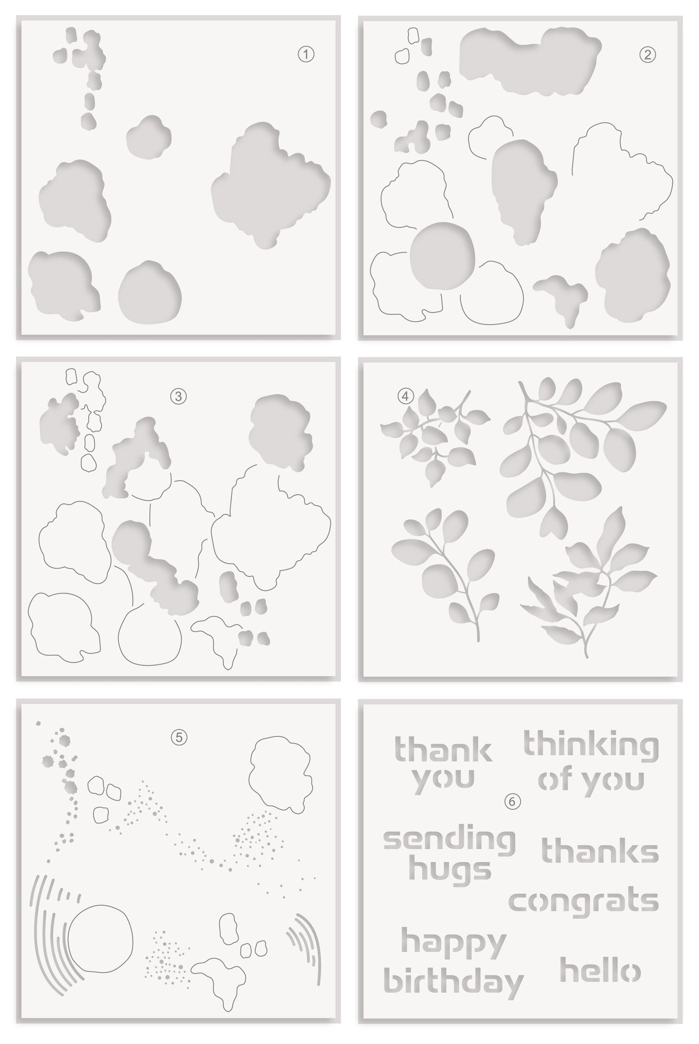 Stencil Art Bundle Stencil Art: Nature Splashes and Add-on Die Bundle