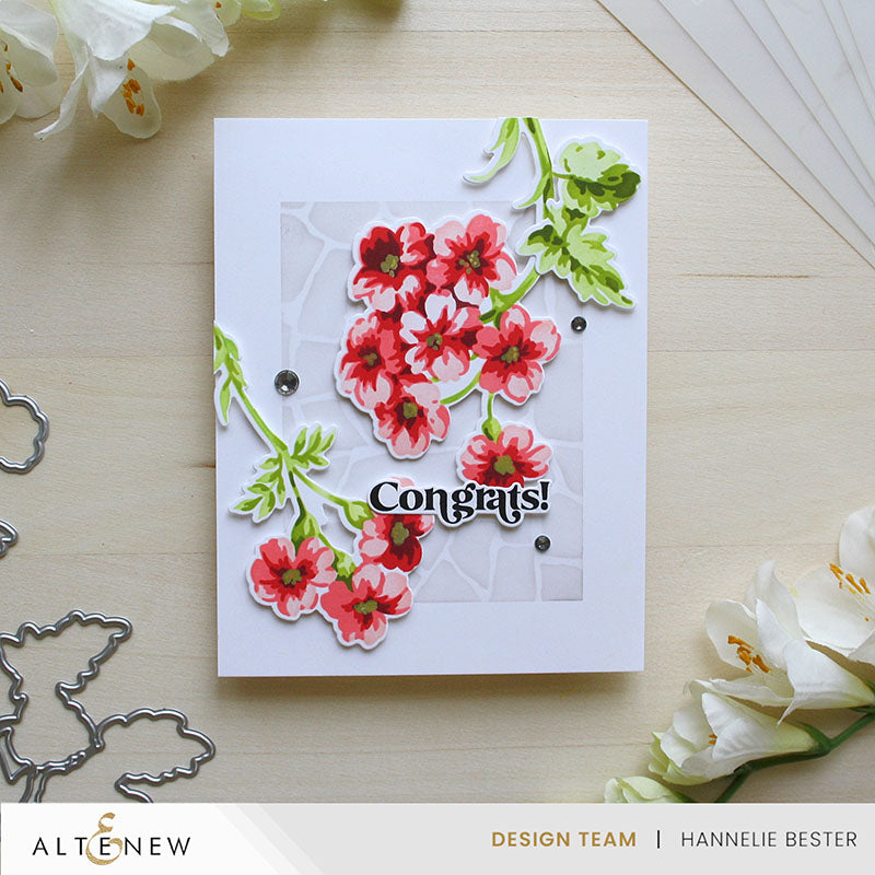 Stencil Art Bundle Stencil Art: Painted Geraniums & Add-on Die Bundle